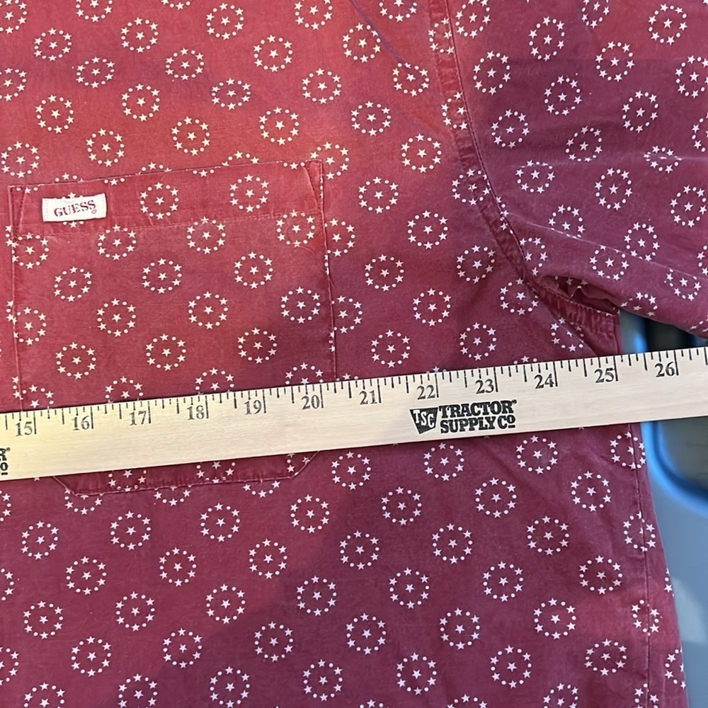 Vintage Guess by Marciano Dots Stars Print Long Sleeve Unique Mens Cotton XL - Picture 7 of 9
